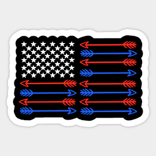 Archery Archer USA Flag Sticker